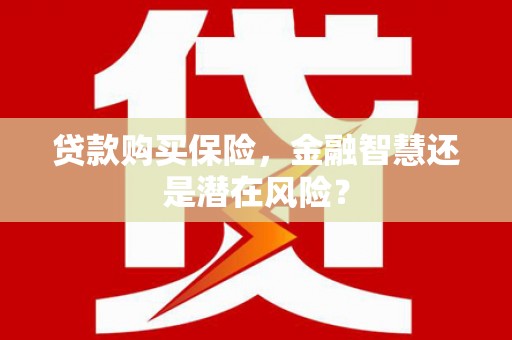 徽州贷款购买保险，金融智慧还是潜在风险？