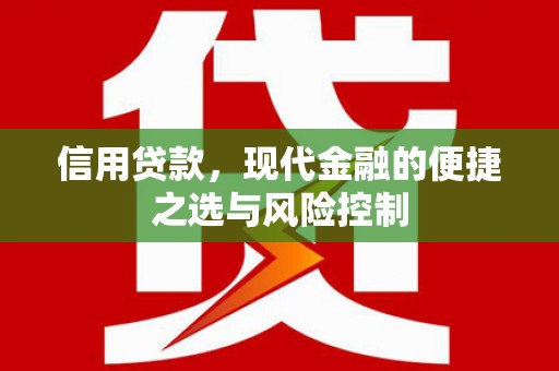 杭锦旗信用贷款，现代金融的便捷之选与风险控制