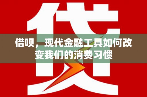 稻城借呗，现代金融工具如何改变我们的消费习惯