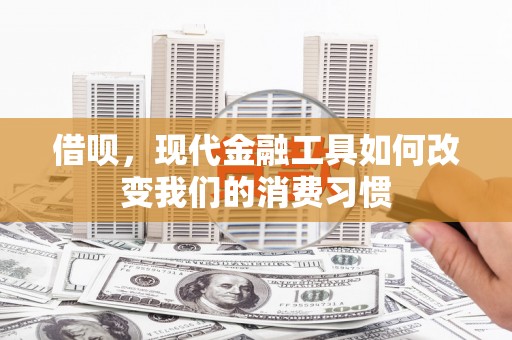 剑川借呗，现代金融工具如何改变我们的消费习惯