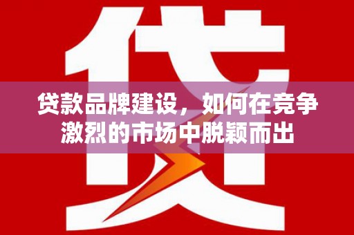 保康贷款品牌建设，如何在竞争激烈的市场中脱颖而出