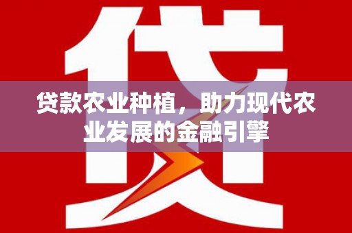 石狮贷款农业种植，助力现代农业发展的金融引擎