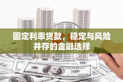 成县固定利率贷款，稳定与风险并存的金融选择