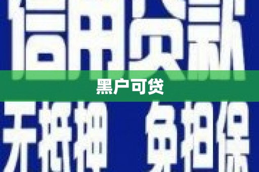 渭城黑户可贷