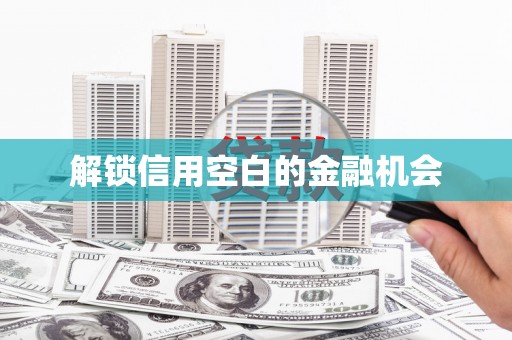 郴州解锁信用空白的金融机会